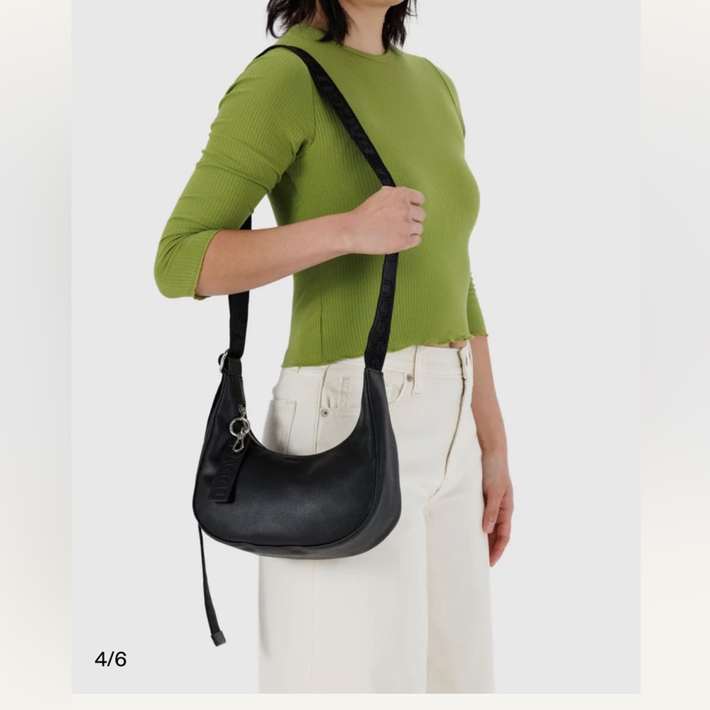 BAGGU Recycled Leather crescent bag